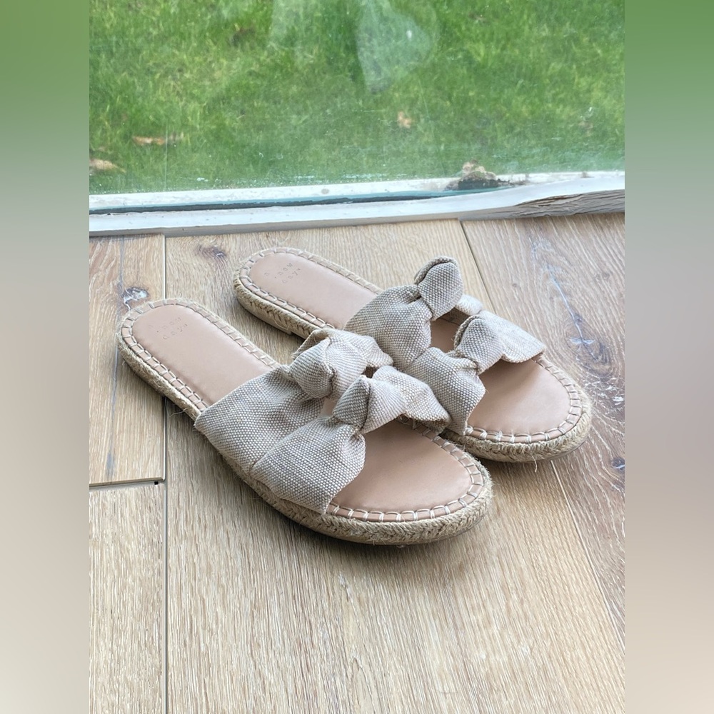 Linen Knotted Sandals